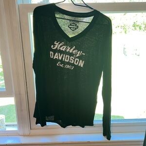 Ladies XL Harley-Davidson Long Sleeve Ribbed Top